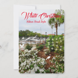 Tarjeta Festiva Navidades blancos Hilton Head Style! Carolina del
