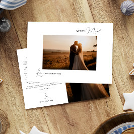 Tarjeta Festiva Navidades blancos, simples y modernos, con una fot