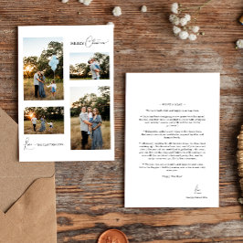 Tarjeta Festiva Navidades blancos simples y modernos cuatro Collag