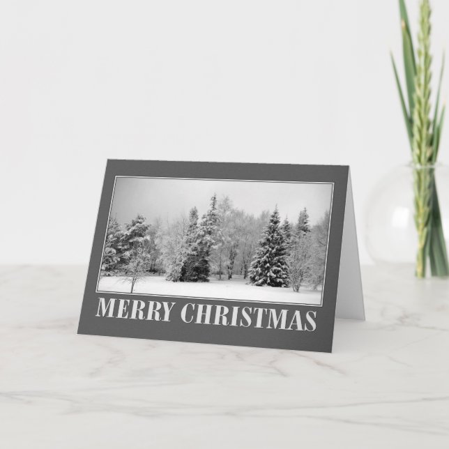 Tarjeta Festiva Navidades blancos Snowley (Anverso)
