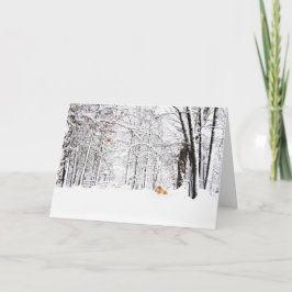 Tarjeta Festiva Navidades blancos y de oro