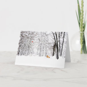Tarjeta Festiva Navidades blancos y de oro