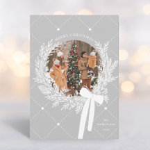 Navidades blancos y grises plateados foto de la co