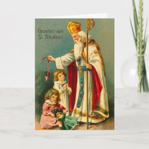 Tarjeta Festiva Navidades Blessings-St. Nikolaas