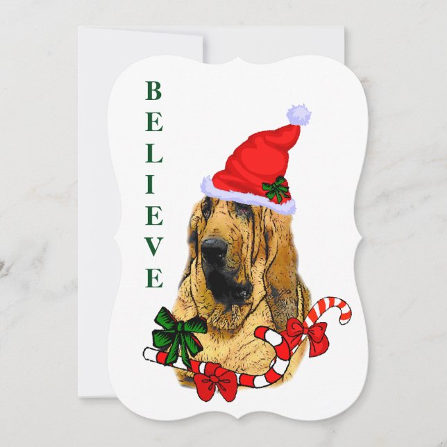 Tarjeta Festiva Navidades Bloodhound (Anverso)