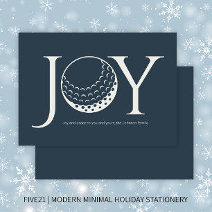 Tarjeta Festiva Navidades Blue Flat de la Marina de Guerra Golf Jo