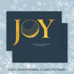 Tarjeta Festiva Navidades Blue Flat de la Marina de Guerra Golf Jo