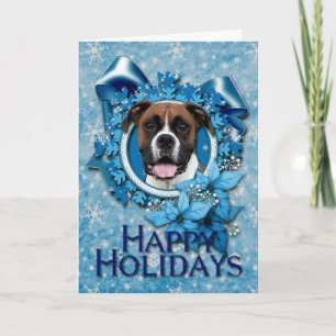 Tarjeta Festiva Navidades - Blue Snowflake - Boxer - Vindy