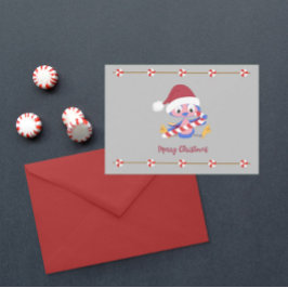 Tarjeta Festiva Navidades Bluebird Candy Decor Personalizable Text