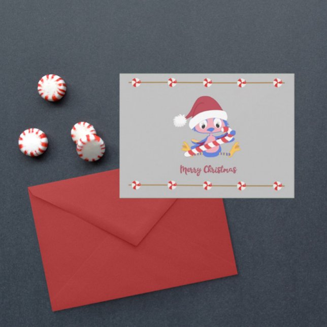 Tarjeta Festiva Navidades Bluebird Candy Decor Personalizable Text (Subido por el creador)
