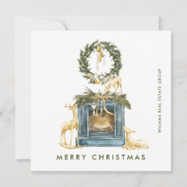 Tarjeta Festiva Navidades bohemios componen el saludo corporativo