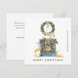 Tarjeta Festiva Navidades bohemios componen el saludo corporativo