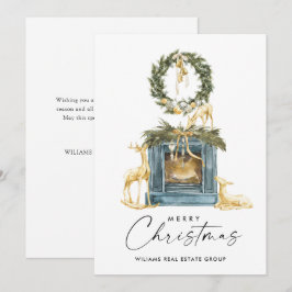 Tarjeta Festiva Navidades bohemios componen el saludo corporativo
