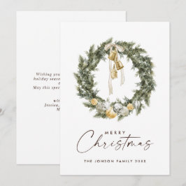 Tarjeta Festiva Navidades bohemios de Sage Green saludaron con un