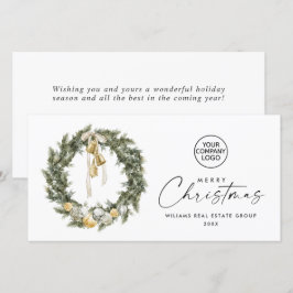 Tarjeta Festiva Navidades bohemios saludaron a las empresas