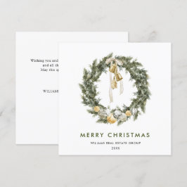 Tarjeta Festiva Navidades bohemios saludaron a las empresas