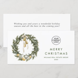 Tarjeta Festiva Navidades bohemios saludaron a las empresas