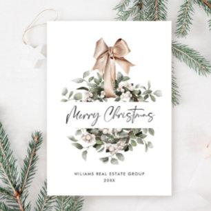 Tarjeta Festiva Navidades bohemios saludaron a las empresas