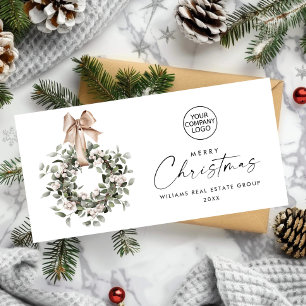 Tarjeta Festiva Navidades bohemios saludaron a las empresas