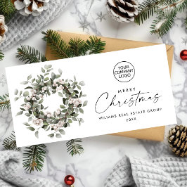 Tarjeta Festiva Navidades bohemios saludaron a las empresas