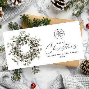 Tarjeta Festiva Navidades bohemios saludaron a las empresas