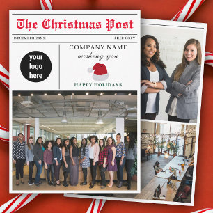 Tarjeta Festiva Navidades Boletín de prensa Empresa de negocios