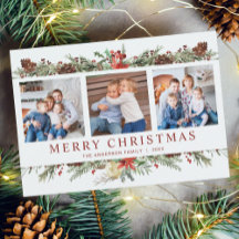 Navidades botánicos de acuarela rusa 3 Foto