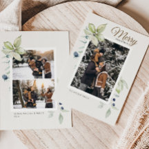 Navidades botánicos de Boho Winter Watercolor