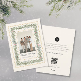 Tarjeta Festiva Navidades botánicos de la fotografía festiva moder