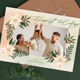 Tarjeta Festiva navidades botánicos de navidades modernos Foto