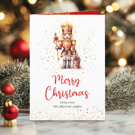 Tarjeta Festiva Navidades botánicos tradicionales del Festividad N