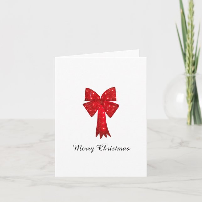 Tarjeta Festiva Navidades Bow (Anverso)