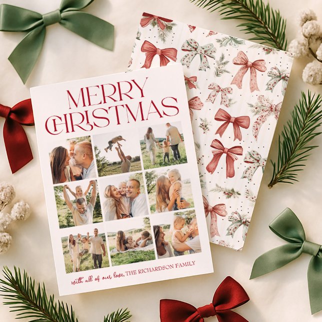 Tarjeta Festiva Navidades Bow 9 Foto (Subido por el creador)