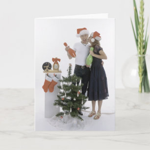 Tarjeta Festiva Navidades Bowling