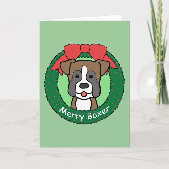 Tarjeta Festiva Navidades Boxer (Anverso)