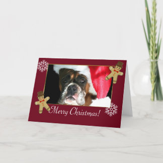 Tarjeta Festiva Navidades Boxer Dog
