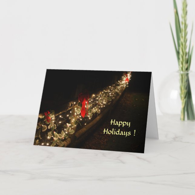 Tarjeta Festiva ¡navidades brillantes! (Anverso)