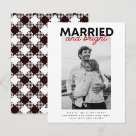 Tarjeta Festiva Navidades Brillantes Casados Fotografiados Recient