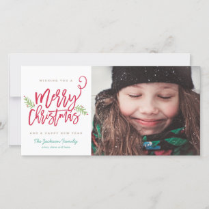 Tarjeta Festiva Navidades brillantes con escritura de pincel moder