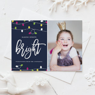 Tarjeta Festiva Navidades brillantes y coloridos fotografian