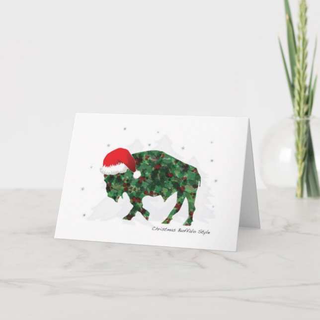 Tarjeta Festiva Navidades Buffalo (Anverso)