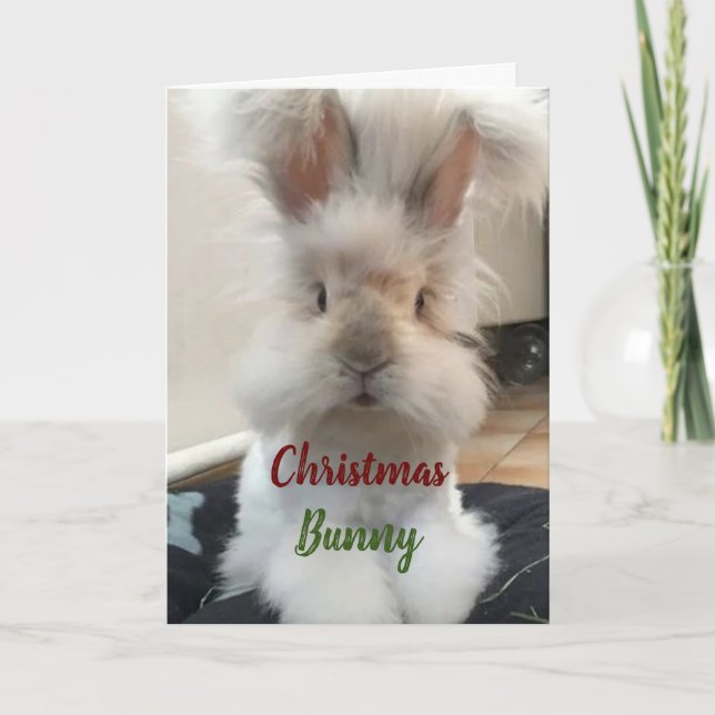 TARJETA FESTIVA **NAVIDADES BUNNY POR MI DIOS" (Anverso)