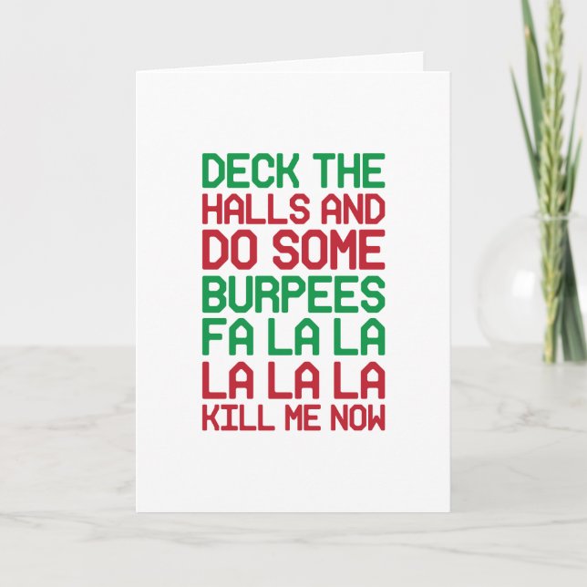Tarjeta Festiva Navidades Burpees (Anverso)