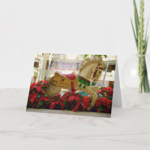 Tarjeta Festiva Navidades Caballo de Carrusel - 1
