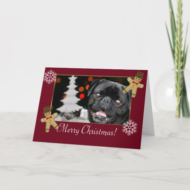 Tarjeta Festiva Navidades cachorro (Anverso)