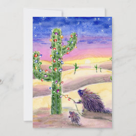 Tarjeta Festiva Navidades Cactus