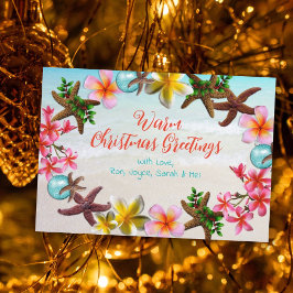 Tarjeta Festiva Navidades cálidos tropicales