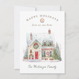 Tarjeta Festiva Navidades cambiar dirección nueva casa