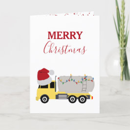 Tarjeta Festiva Navidades Camiones de transporte de camiones ciste