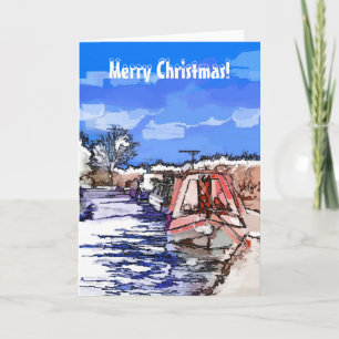 TARJETA FESTIVA NAVIDADES CANAL BOATS